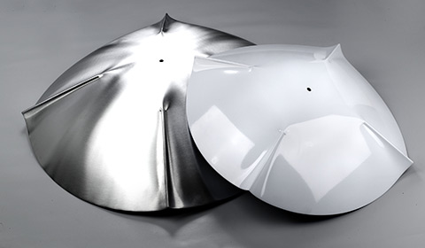 Sheet processing and finishing in the field of lighting