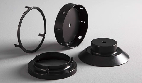 Sheet processing and finishing in the field of lighting